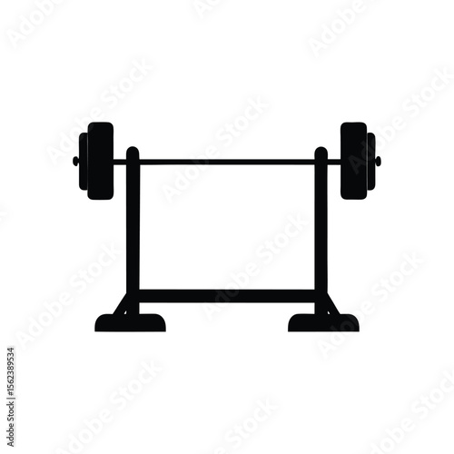Silhouette of a weight rack on a white background Vector illustration