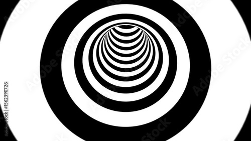 Wallpaper Mural Looping 3D Animation of a Minimal Black and White Striped Tunnel Torontodigital.ca