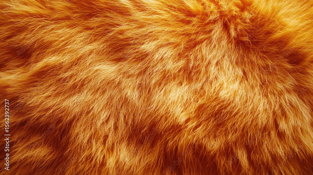 Naklejka premium Orange fur texture close-up; background blur
