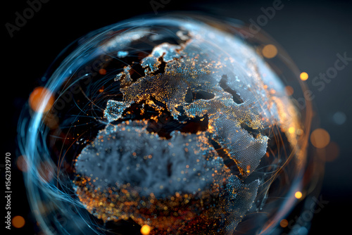 Glowing Earth Night Lights  Global Connectivity