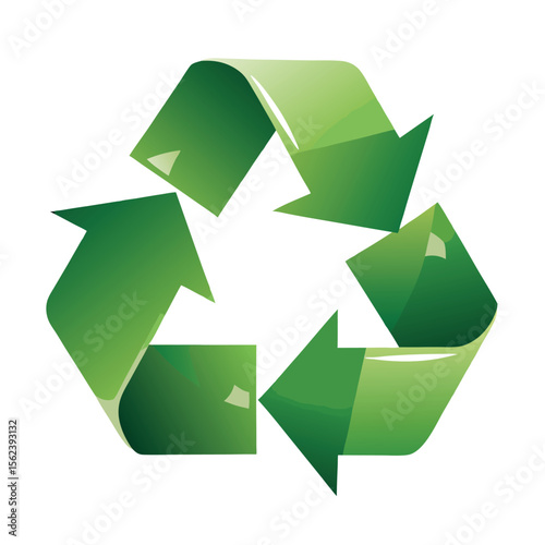green recycle symbol vector