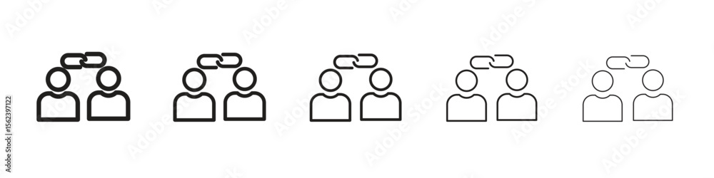 Fototapeta premium Affiliate link icon isolated silhouette on white background. Vector illustration.