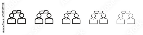 Affiliate link icon isolated silhouette on white background. Vector illustration.