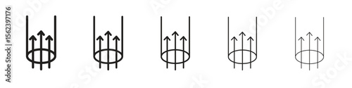 Air suction icon isolated silhouette on white background. Vector illustration.