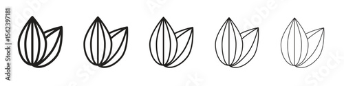 Almond icon vector, Symbol, logo illustrations