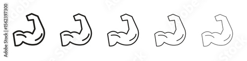 Arm icon isolated silhouette on white background. Vector illustration.