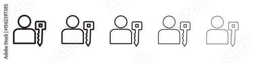 Authentication icon vector, Symbol, logo illustrations