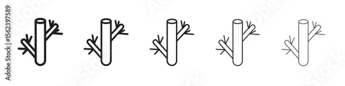 Blood vessel icon isolated silhouette on white background. Vector illustration.