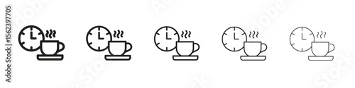 Break icon isolated silhouette on white background. Vector illustration.