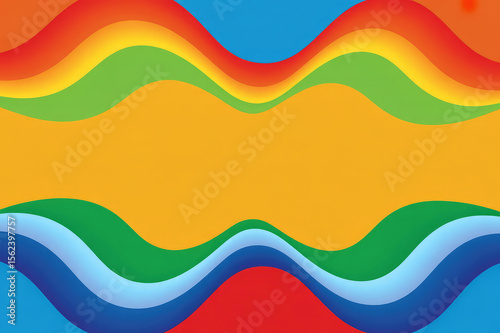 Abstract colorful background with rainbow colored waves. Colorful abstract wave background. Wavy background with many different colors.
