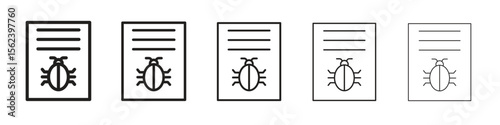 Bug report icon isolated silhouette on white background. Vector illustration.