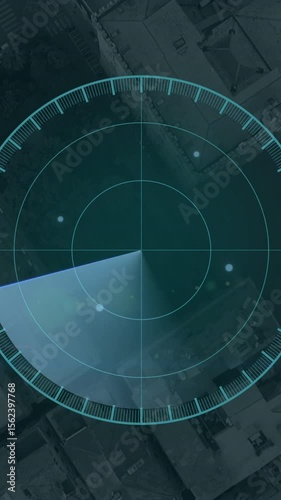 Animation of clock over cityscape