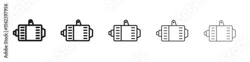 Car alternator icon isolated silhouette on white background. Vector illustration.