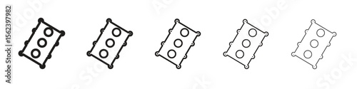 Car gasket icon isolated silhouette on white background. Vector illustration.