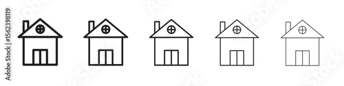 Chalet icon isolated silhouette on white background. Vector illustration.