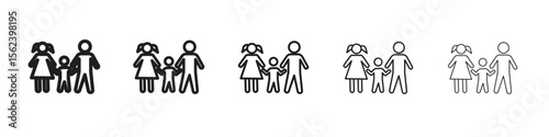 Child custody icon isolated silhouette on white background. Vector illustration.