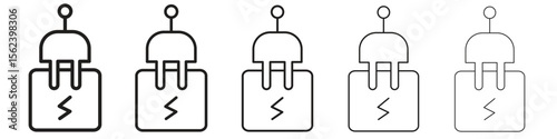 Circuit Breaker icon isolated silhouette on white background. Vector illustration.