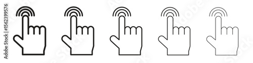 Finger control icon isolated silhouette on white background. Vector illustration.