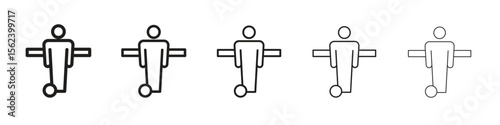Foosball icon isolated silhouette on white background. Vector illustration.