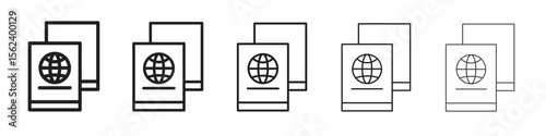Immigration icon isolated silhouette on white background. Vector illustration.