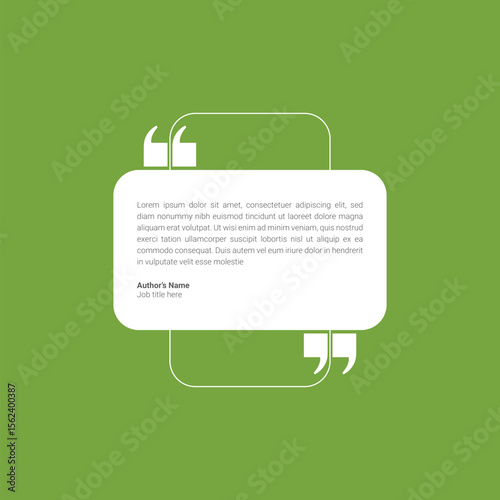 Modern testimonial quote box template for social media and customer reviews. Editable vector design. Communication or suggestion testimonial in chat bubble design. Bubble testimonial banner, quote.