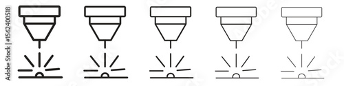 Laser machine icon vector, Symbol, logo illustrations