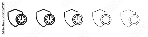 Long term icon isolated silhouette on white background. Vector illustration.