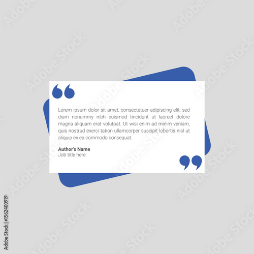 Modern testimonial quote box template for social media and customer reviews. Editable vector design. Communication or suggestion testimonial in chat bubble design. Bubble testimonial banner, quote.