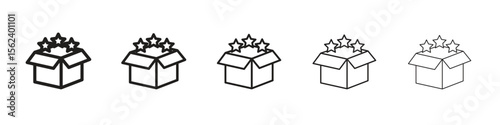 New product icon isolated silhouette on white background. Vector illustration.