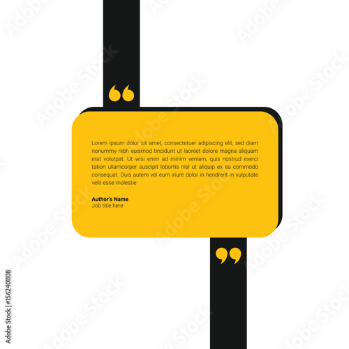Modern testimonial quote box template for social media and customer reviews. Editable vector design. Communication or suggestion testimonial in chat bubble design. Bubble testimonial banner, quote.