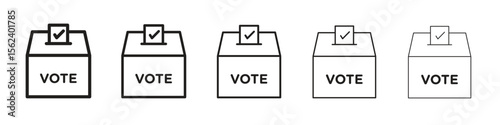 Referendum icon isolated silhouette on white background. Vector illustration.