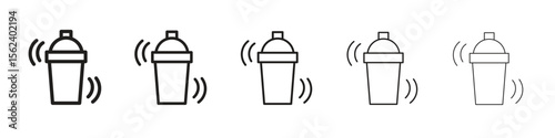 Shaker icon isolated silhouette on white background. Vector illustration.