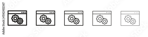 Software icon isolated silhouette on white background. Vector illustration.