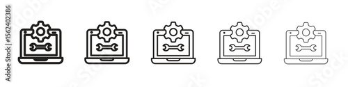 Software Engineering icon isolated silhouette on white background. Vector illustration.