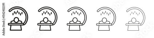 Solarium icon isolated silhouette on white background. Vector illustration.
