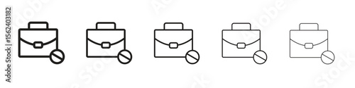 Unemployment icon isolated silhouette on white background. Vector illustration.
