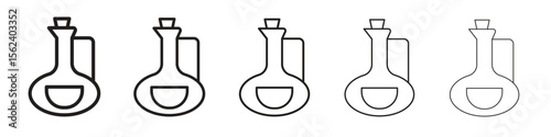 Vinegar icon isolated silhouette on white background. Vector illustration.