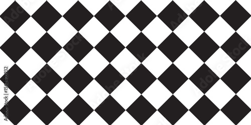 Black and white chess pattern. Checkerboard seamless vector illustration. Abstract checkered checkerboard for game. Grid geometric square shape. Race flag.