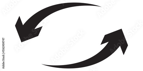 Curved arrow icons. curved arrows set. arrow symbol vector. EPS 10
