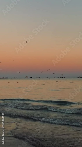 sunset on the beach