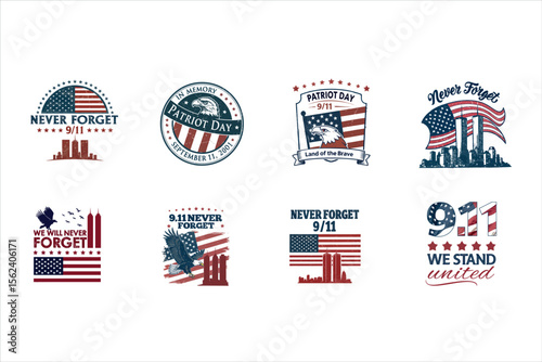 patriot day t-shart design vector  bundil 