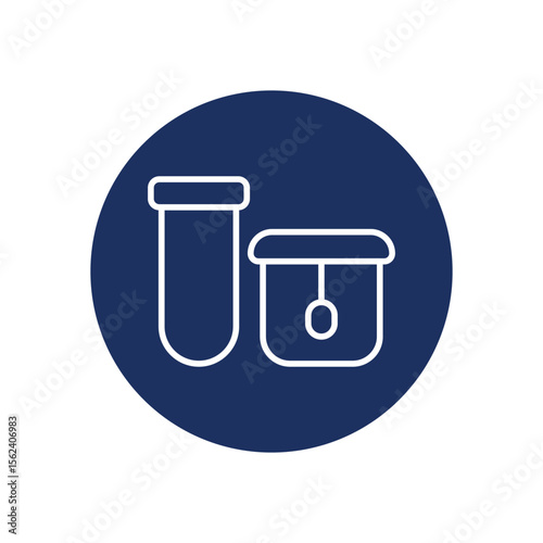 Biomaterial Containers icon vector