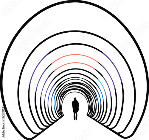 Abstract tunnel light wave