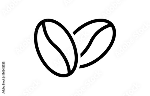 Coffee beans representing aromatic roasted seeds for beverage drink energy morning breakfast caffeine enjoyment