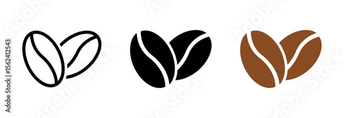 Coffee beans in black and brown color variations representing aromatic roasted seeds for beverage drink energy morning breakfast caffeine enjoyment