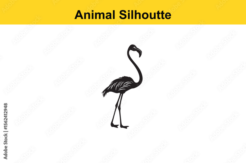 Obraz premium Flamingo Silhoutte vector editable changeable