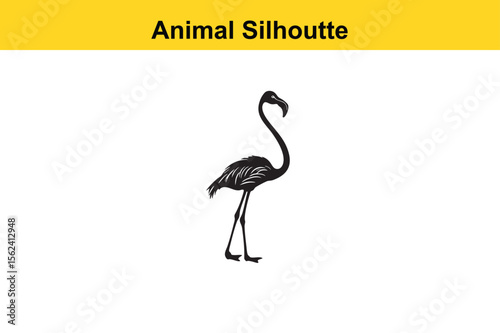 Flamingo Silhoutte vector editable changeable
