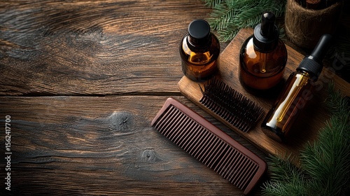 Wallpaper Mural Wooden Beard Oil Kit, Rustic Table, Holiday Torontodigital.ca