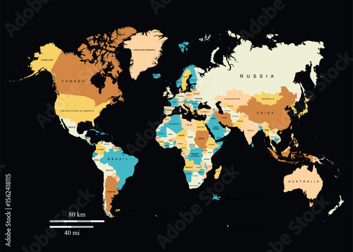 International Borders Political Map