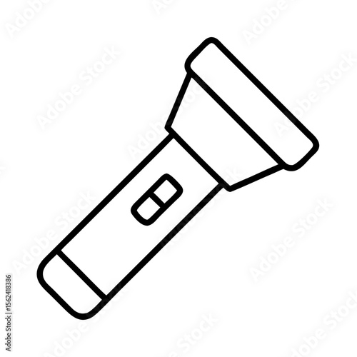 Find the best flashlight outline vector illustration for camping hiking and emergency situations use case